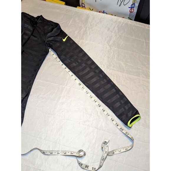 Nike Pro Dri Fit Women’s Small Black Stripe Fleece Lined Pullover Sweatshirt - Picture 12 of 14